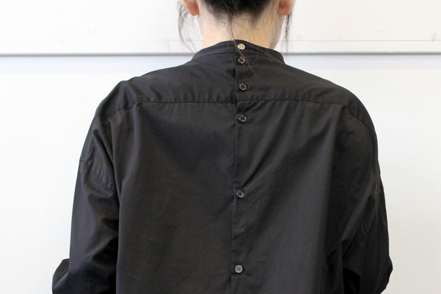 TOUJOURS(トゥジュー)【21AW】Back Button Tucked Bosom Long Shirt_MM35AS04【K】(5)