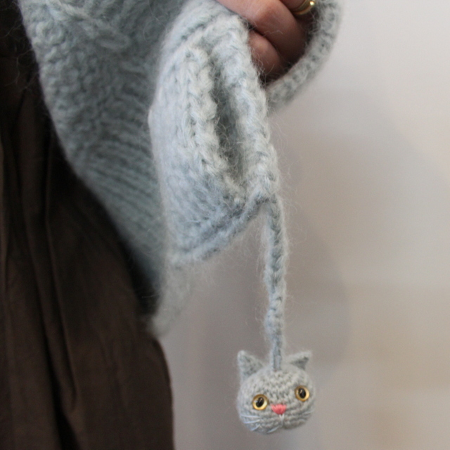Bilitis dix-sept ans(ビリティス・ディセッタン) ねこチャーム付きモヘアカーディガン 2914-584【K】(5)