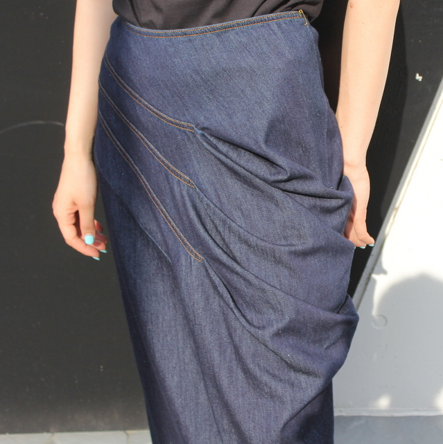 y50%off salezDRIES VAN NOTEN(hX@mbe) SAMY DENIM 4382 W.W.SKIRT#010827-4382-507yZz(5)