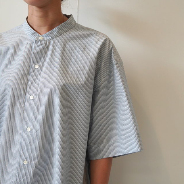 Vas-y Lentement(ヴァジーラントモン)BANDED COLLAR S/SL SHIRT #NVL2532(5)