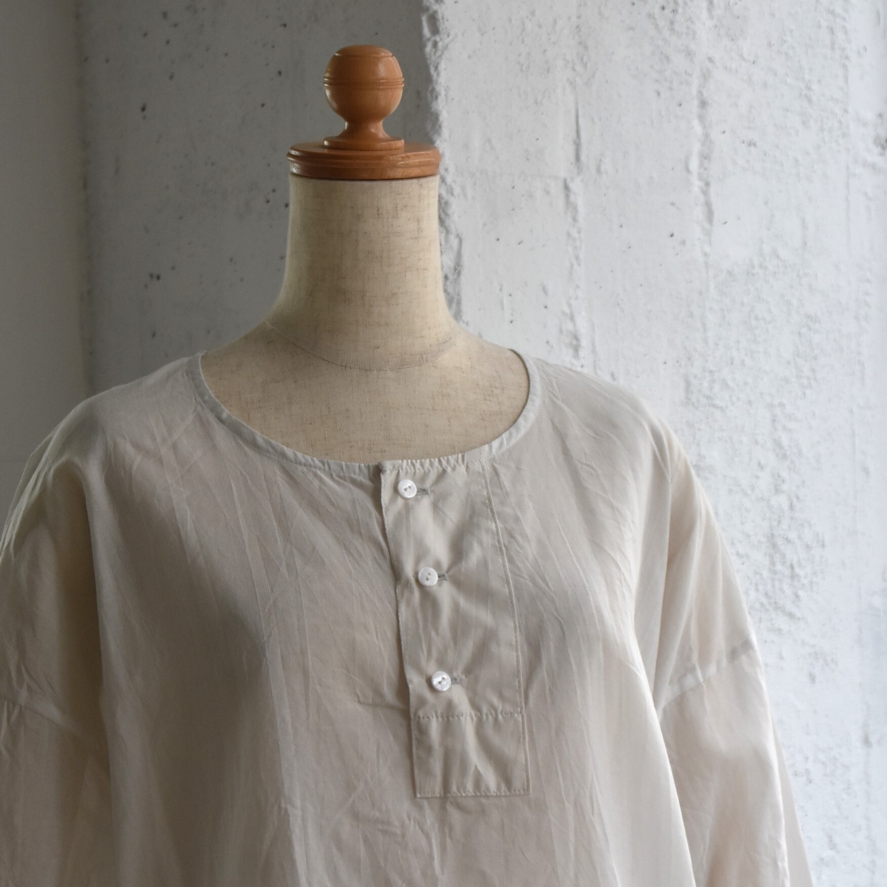 TOUJOURS(トゥジュー) / Big Henley Neck Shirt #MM42ES02-AA(5)