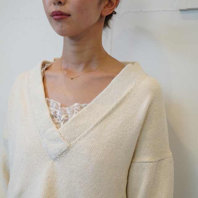 【30%OFF】NIDO(ニド) V-NECK CROP SWEATER #V-NECKSWEATER(5)
