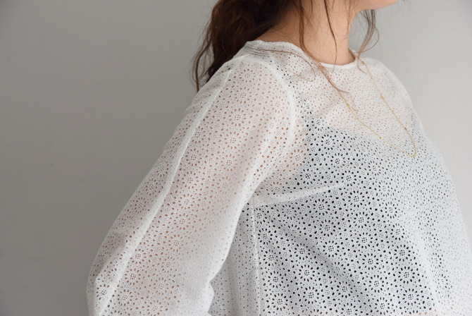 Bilitis dix-sept ans(ビリティス・ディセッタン) Cotton Lace Blouse(2色展開)(6)