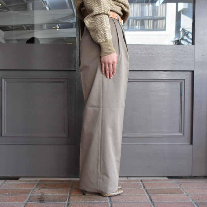 【40% off sale】AURALEE(オーラリー) WASHED FINX CHINO WIDE TUCK PANT #A9AP02CN【Z】(6)
