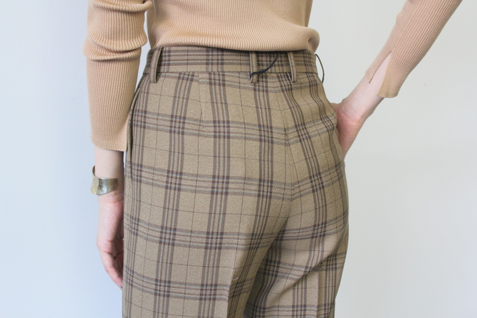 AURALEE(オーラリー) WOOL SERGE CHECK SLACKS_A9AP06SC【K】(6)