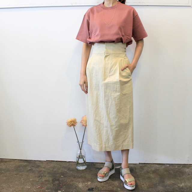【30% off sale】YLÉVE(イレーヴ) 【20SS】C/L TWILL SKIRT(2色展開)_168-013008【K】(6)