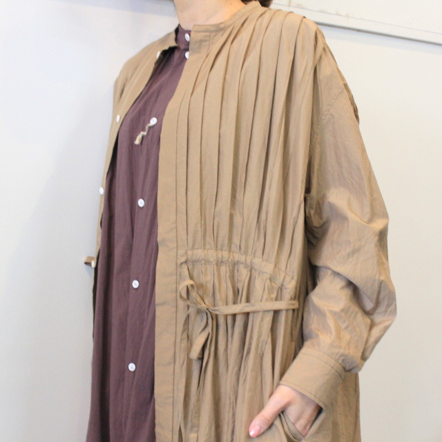 TOUJOURS(トゥジュー) 20SS Pin tuck string robe dress TM32FD01【K】(6)