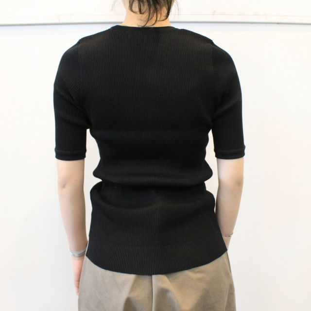 AURALEE(オーラリー) 【20SS】HIGH GAUGE RIB KNIT TEE(2色展開)_A20ST01HR【K】(6)