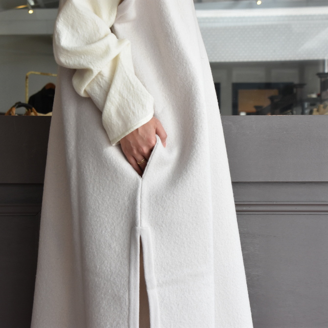 CristaSeya(クリスタセヤ)/FELTED WOOL CAFTAN -WHITE- #13S-B(6)