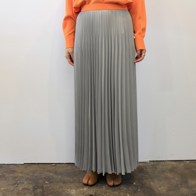 Graphpaper(グラフペーパー)【20 AW】Satin Long Pleats Skirt(2色展開)_GL203-40006【K】(6)