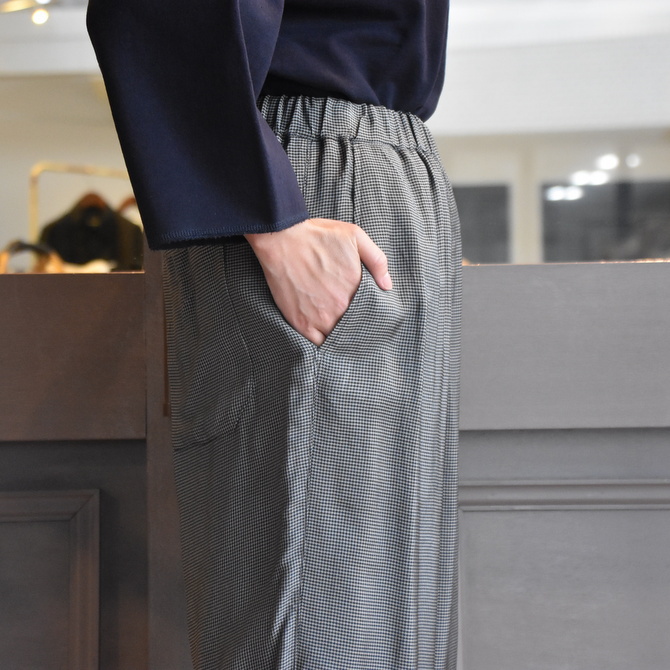 YLÉVE(イレーヴ) VISCOSE CHECK TROUSERS #168-0240021(6)