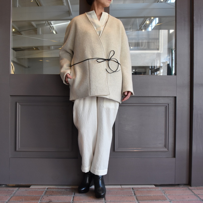 TENNE HANDCRAFTED MODERN(テン ハンドクラフテッドモダン) NO COLLAR KNIT JACKET (2色展開)#003JK(6)