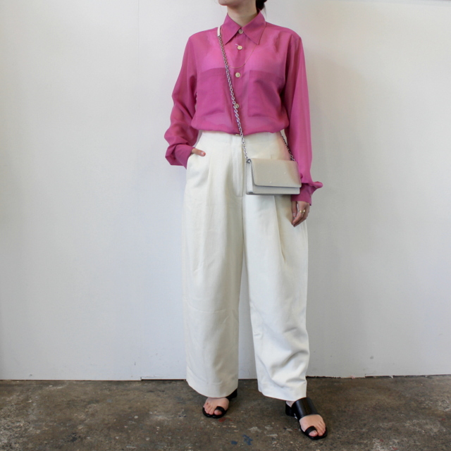 AURALEE(オーラリー)【21SS】WOOL RECYCLE POLYESTER SHEER CLOTH SHIRT(2色展開)_A21SS01RM【K】(6)