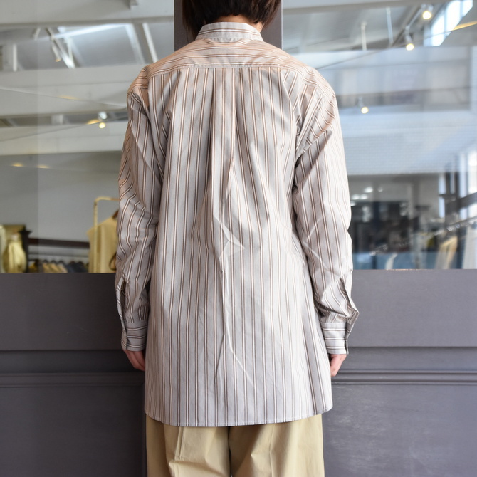 CristaSeya(クリスタセヤ)/ JAPANESE STRIPED COTTON MAO SHIRT #08DA-ST-LBRS(6)