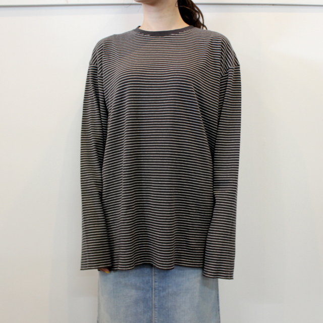 LENO&Co.(リノアンドコー) 【21SS】LONG SLEEVE BORDER T-SHIRT(2色展開)_H2101CS002【K】(6)