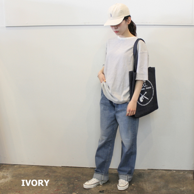 LENO&Co.(リノアンドコー) 【21SS】HALF SLEEVE BORDER T-SHIRT(2色展開)_H2101CS003【K】(6)