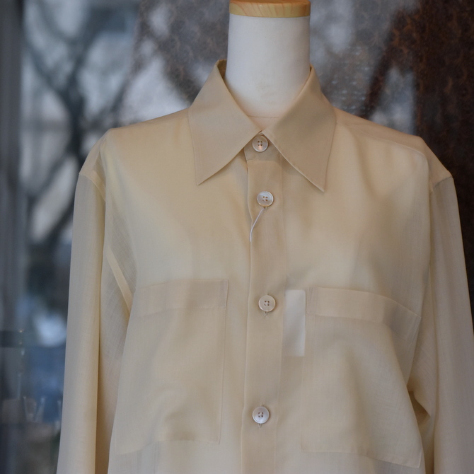 【40% off sale】AURALEE(オーラリー)【21SS】WOOL RECYCLE POLYESTER SHEER CLOTH SHIRT(3色展開)_A21SS01RM(6)
