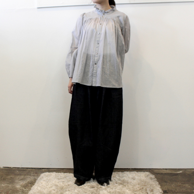 GASA*(ガサ) あたり一面の緑 フリルカラーブラウス_13211-04207【K】(6)