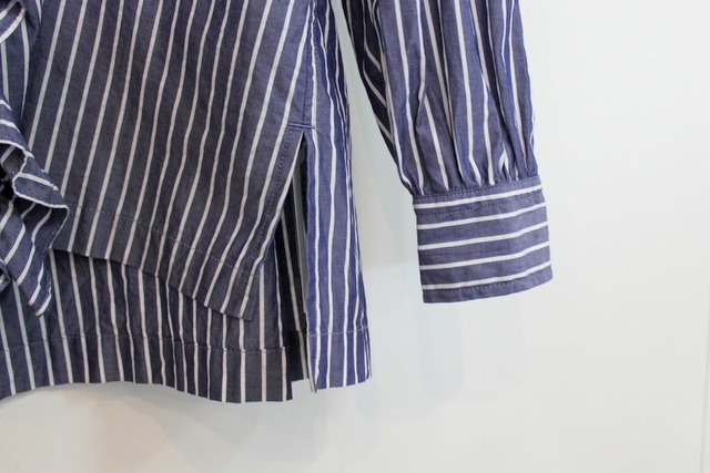 TOUJOURS(トゥジュー)【21AW】Ruffle Shirt (stripe)_ MM35BS01【K】(6)