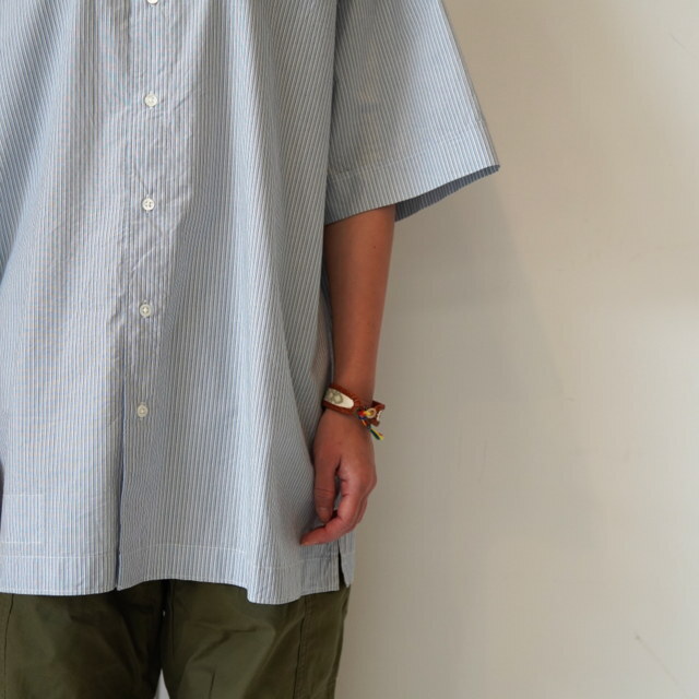 Vas-y Lentement(ヴァジーラントモン)BANDED COLLAR S/SL SHIRT #NVL2532(6)