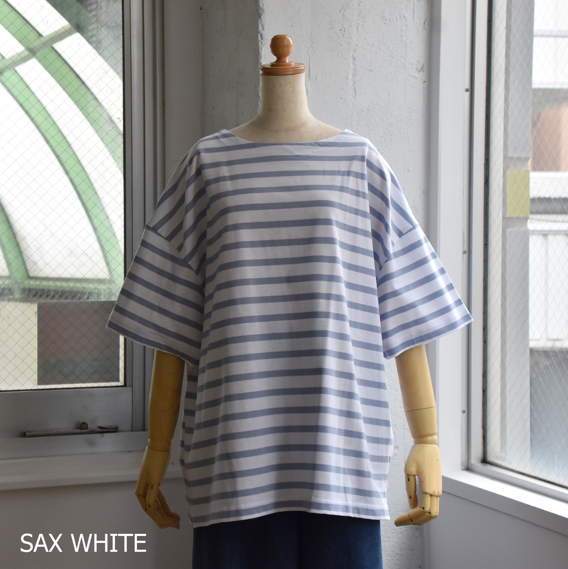 chimala(チマラ) UNISEX BASQUE BORDER BIG TEE【2色展開】 #CS39-K12(6)
