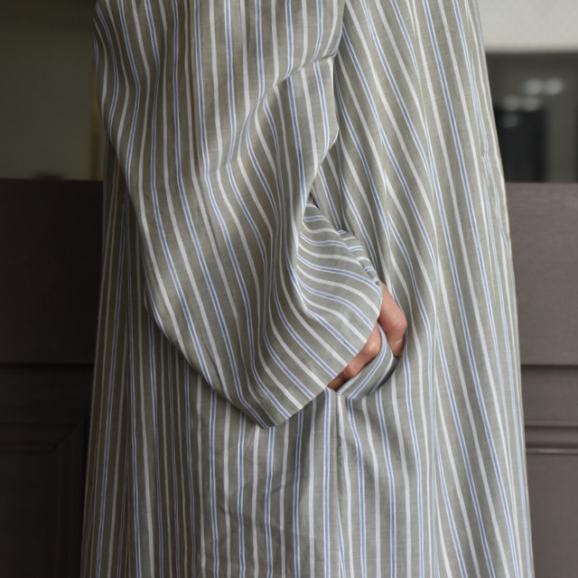 【40%off sale】 CristaSeya(クリスタセヤ)/ STRIPED MAXI SHIRT DRESS(7)