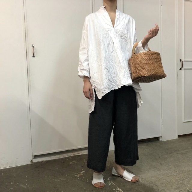 DANIELA GREGIS(ダニエラ グレジス) バンドカラーブラウス(WHITE)【K】(7)