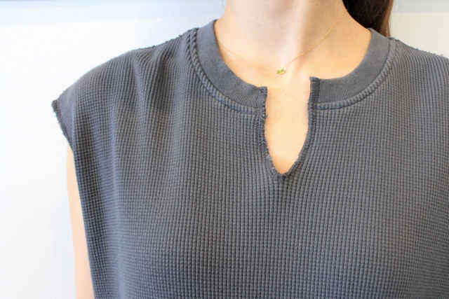 【30% off sale】Graphpaper(グラフペーパー)【20 SS】Waffle Slit Neck Sleeveless Dress(2色展開)_GL201-70133B【K】(7)