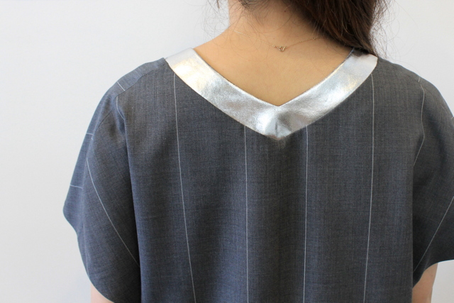 Graphpaper(グラフペーパー)【20 SS】Wide Stripe Wool V Neck Dress_GL201-60010【K】(7)