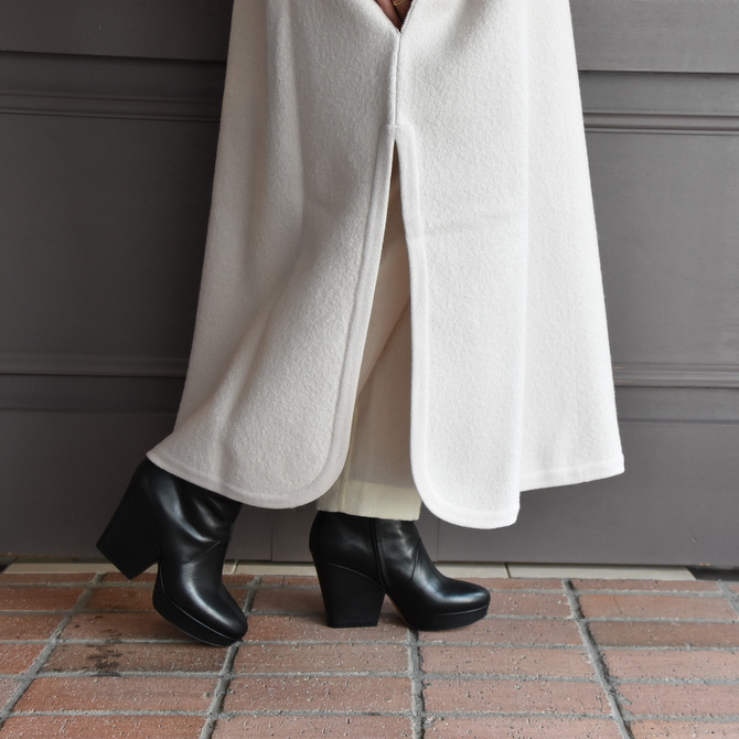 CristaSeya(クリスタセヤ)/FELTED WOOL CAFTAN -WHITE- #13S-B(7)