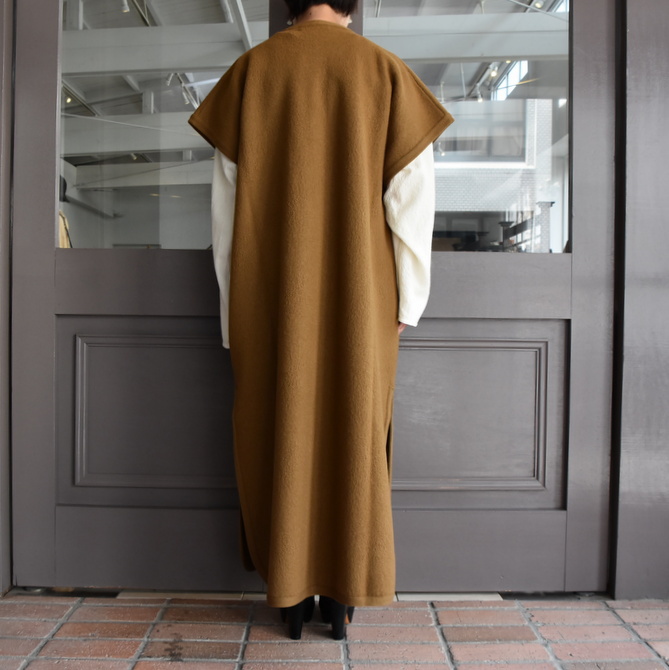 CristaSeya(クリスタセヤ)/FELTED WOOL CAFTAN -NOISETIE- #13S-B(7)