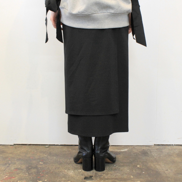 【30% off sale】(グラフペーパー)【20 AW】Compact Ponte Wrap Skirt(2色展開)_GL203-40035B【K】(7)