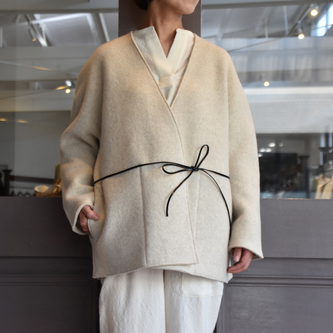 TENNE HANDCRAFTED MODERN(テン ハンドクラフテッドモダン) NO COLLAR KNIT JACKET (2色展開)#003JK(7)