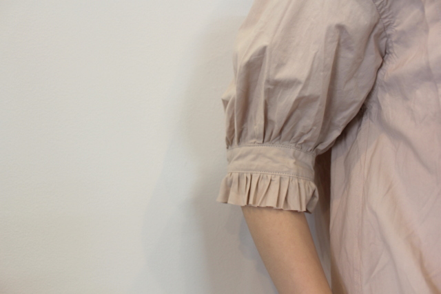 TOUJOURS(トゥジュー)【21SS】Half Sleeve Ruffled Cuffs Pin Tuck Shirt_SM34CS01【K】(7)