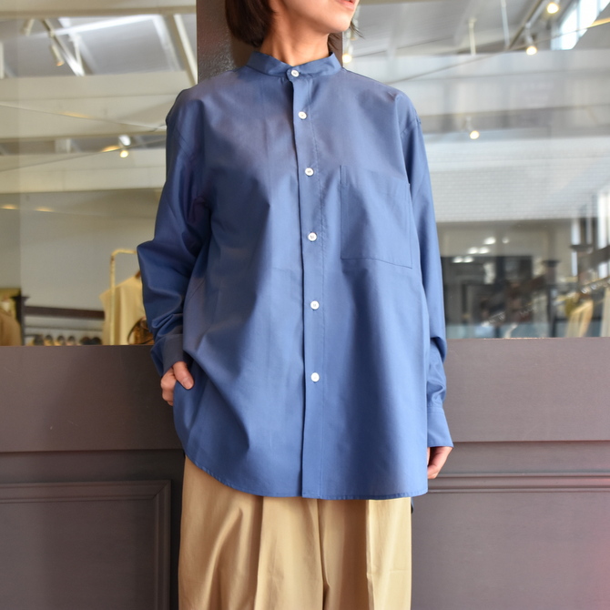 CristaSeya(クリスタセヤ)/ SILK AND COTTON MAO SHIRT #08DA-SC-BL(7)