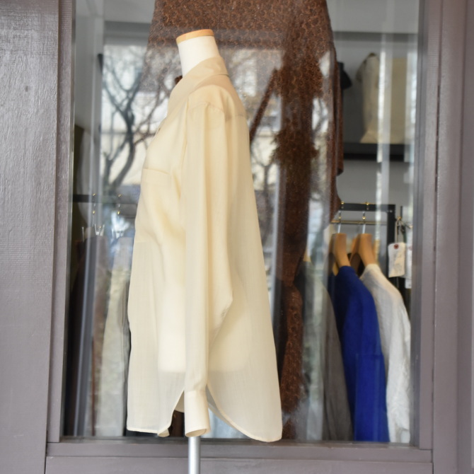 【40% off sale】AURALEE(オーラリー)【21SS】WOOL RECYCLE POLYESTER SHEER CLOTH SHIRT(3色展開)_A21SS01RM(7)
