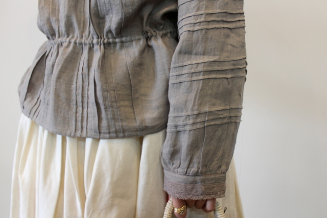maison de soil(メゾンドソイル) LACE PINTUCK 2WAY SHIRT_NMDS21151【K】(7)