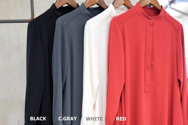 Graphpaper(グラフペーパー)【21AW】Satin Band Collar Dress(4色展開)_GL213-60125B【K】(7)