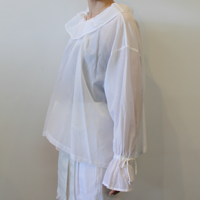 normment COTTON SILK FRILL BLOUSE#S22P-569(7)