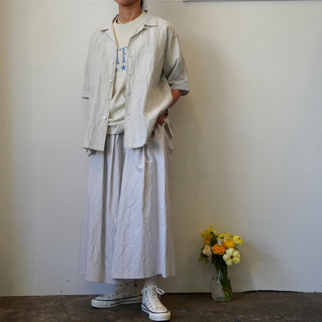 TOUJOURS(gDW
[) OPEN COLLAR HALF SLEEVE BIG COVERALL SHIRTy23SSz#KM38IS02(7)