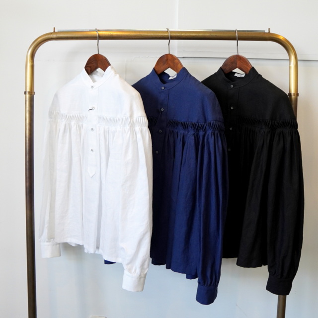 Scye(TC) LINEN TUCKED L/S SHIRT(·³ 2FWJ)#122231016(7)