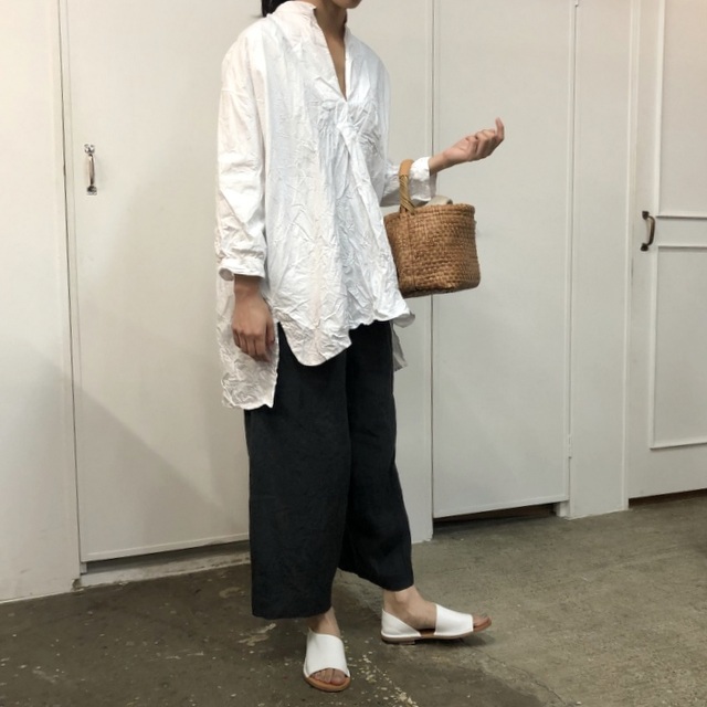 DANIELA GREGIS(ダニエラ グレジス) バンドカラーブラウス(WHITE)【K】(8)