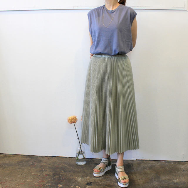 【30% off sale】YLÉVE(イレーヴ) 【20SS】CHINO PLEATS SKIRT_168-0130567【K】(8)