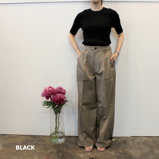 AURALEE(オーラリー) 【20SS】HIGH GAUGE RIB KNIT TEE(2色展開)_A20ST01HR【K】(8)