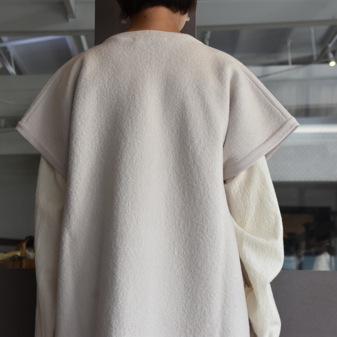 CristaSeya(クリスタセヤ)/FELTED WOOL CAFTAN -WHITE- #13S-B(8)