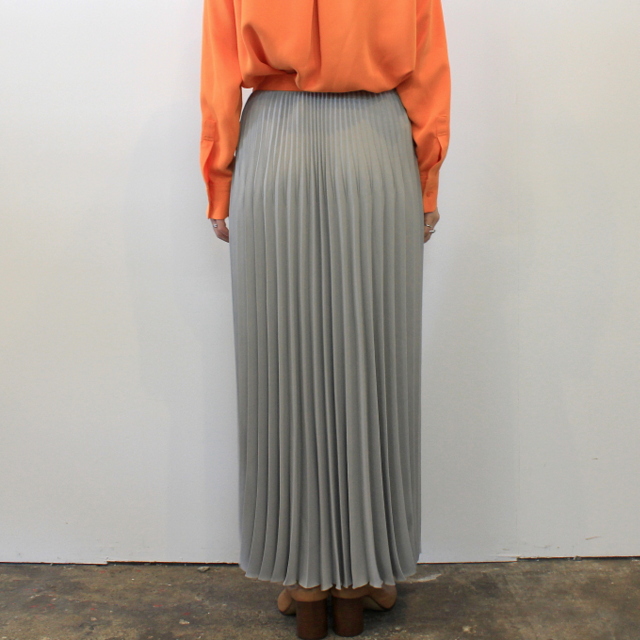 Graphpaper(グラフペーパー)【20 AW】Satin Long Pleats Skirt(2色展開)_GL203-40006【K】(8)