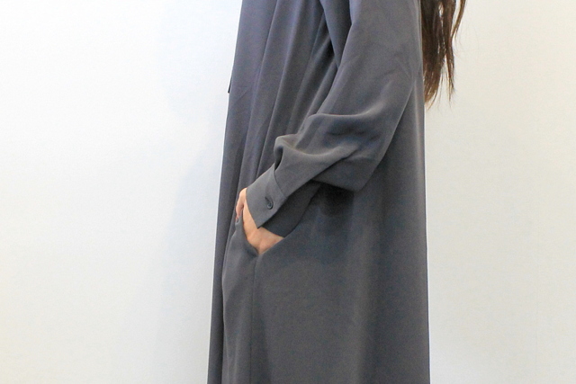 Graphpaper(グラフペーパー)【20 AW】Satin Band Collor Dress(2色展開)_GL203-60125B【K】(8)