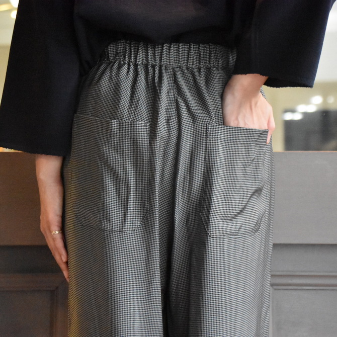 YLÉVE(イレーヴ) VISCOSE CHECK TROUSERS #168-0240021(8)
