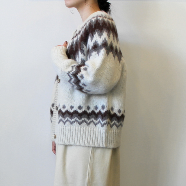 BATONER(バトナー)【20AW】women MOHAIR NORDIC CREW CARDIGAN(2色展開)_BN-20FL-056【K】(8)