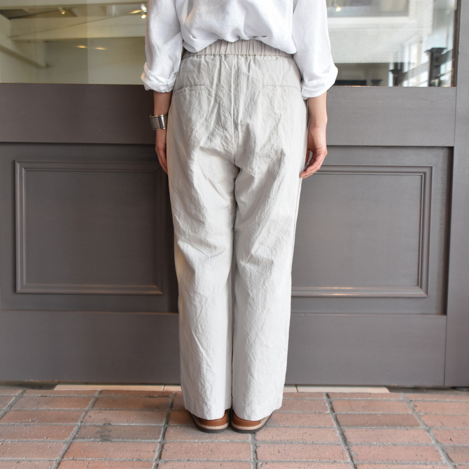 TOUJOURS(トゥジュー) Ramie*Cotton Chambray Twill Cloth Easy Trousers #KM34AP03(8)